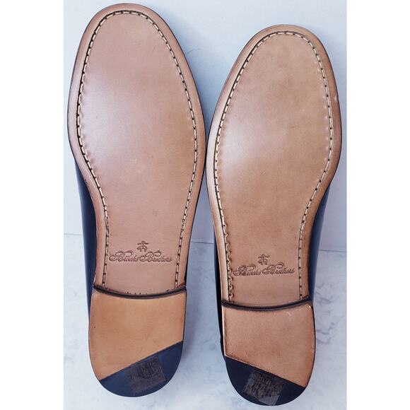 NWOB Brooks Brothers Men's Size 11.5 D Black Leather Tassel Kiltie Loafers - Picture 10 of 15